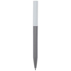Obrázky: Šedé kuličkové pero, bílý klip, rec. plast, ČN