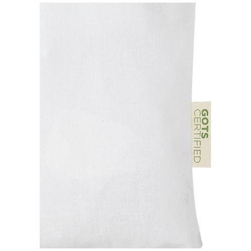 Obrázky: Bílá 100g nákupní taška z bavlny, certif. GOTS, Obrázek 3