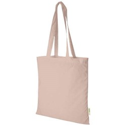 Obrázky: Sv. růžová 100g nákupní taška z bavlny,certif. GOTS