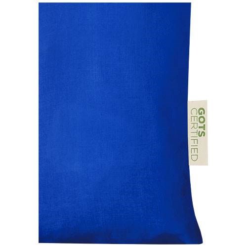 Obrázky: Stř. modrá 100g nákupní taška z bavlny,certif. GOTS, Obrázek 3