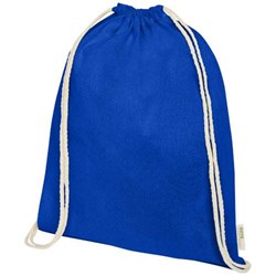 Obrázky: Šňůrkový batoh 140g-cert. GOTS bavlna, stř. modrá