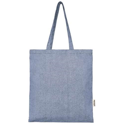Obrázky: Nákupní taška modrá, 150g recyklov. bavlna a PES, Obrázek 4
