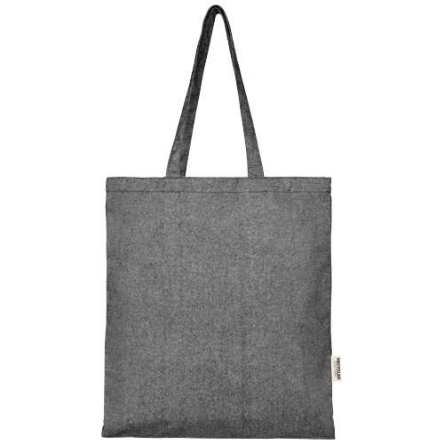 Obrázky: Nákupní taška černá, 150g recyklov. bavlna a PES, Obrázek 4