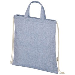 Obrázky: Taška/batoh 150g recyklov. bavlna a PES, modrá