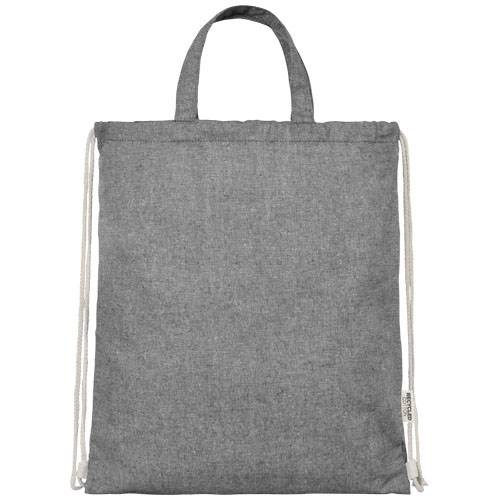 Obrázky: Taška/batoh 150g recyklov. bavlna a PES, černá, Obrázek 4