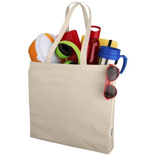 Obrázky: Přírodní recykl. nákupní taška 220g, dlouhé držadla, Obrázek 3