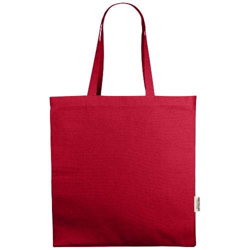 Obrázky: Červená recykl. nákupní taška 220g, dlouhé držadla, Obrázek 4