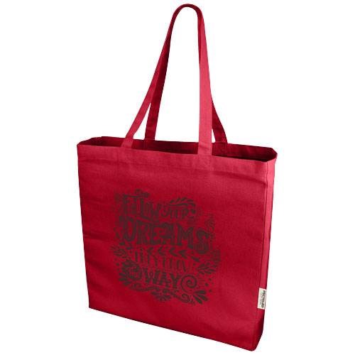 Obrázky: Červená recykl. nákupní taška 220g, dlouhé držadla, Obrázek 7