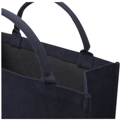 Obrázky: Pevná nákupní tm. modrá recyklovaná taška, 500g, Obrázek 3