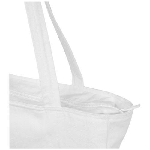 Obrázky: Bílá recyklov. nákupní taška se zipem, 500g, Obrázek 3