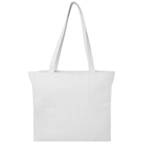 Obrázky: Bílá recyklov. nákupní taška se zipem, 500g, Obrázek 4
