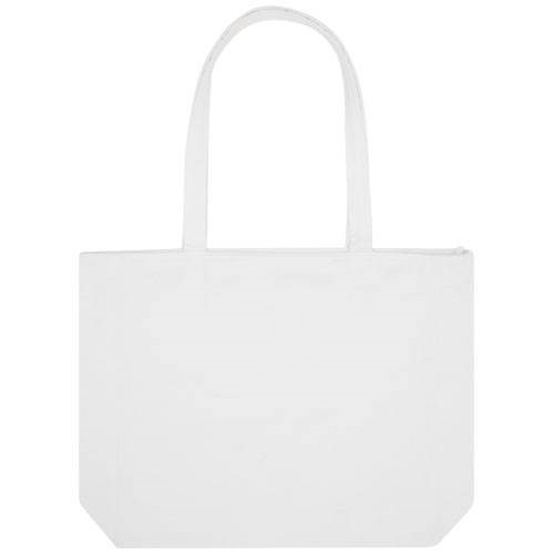 Obrázky: Bílá recyklov. nákupní taška se zipem, 500g, Obrázek 5