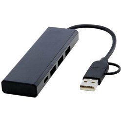 Zobrazit detaily pro Rozbočovač USB 2.0 z RCS recyklovaného hliníku Obrázky: Rozbočovač USB 2.0 z RCS recyklovaného hliníku