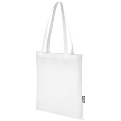 Obrázky: Bílá recykl. netkaná běžná nákupní taška, 6 l