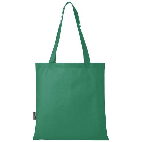 Obrázky: Zelená recykl. netkaná běžná nákupní taška, 6 l, Obrázek 2