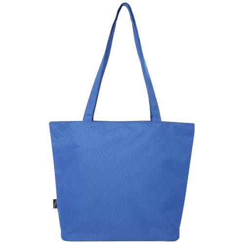 Obrázky: Stř. modrá vodoodpud. recyk. nákupní taška se zipem, Obrázek 2