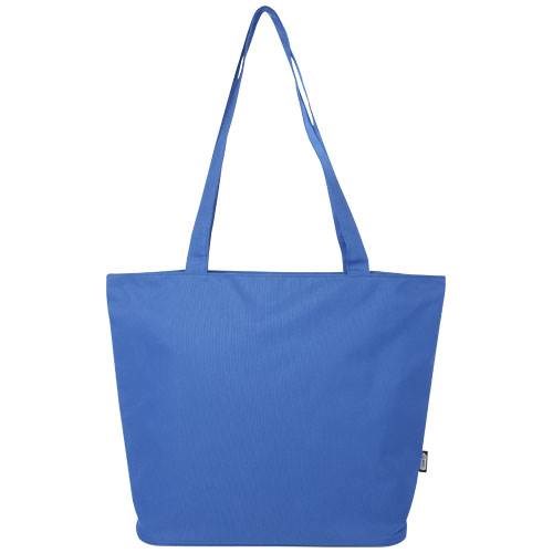 Obrázky: Stř. modrá vodoodpud. recyk. nákupní taška se zipem, Obrázek 4