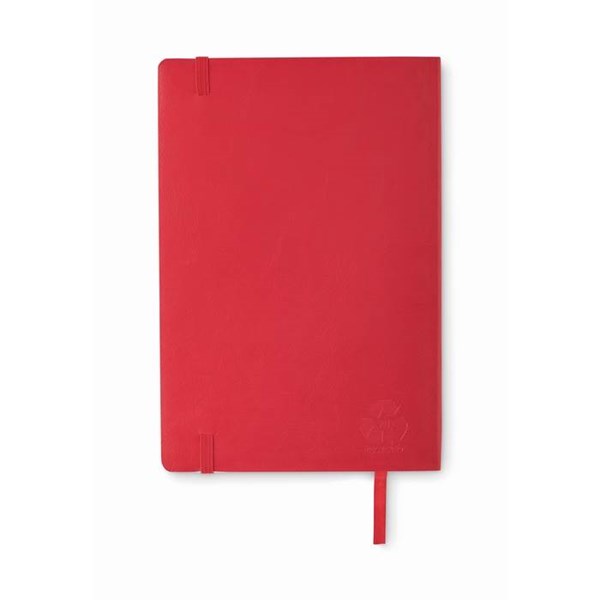 Obrázky: Červený recyklovaný zápisník A5 s měkkými deskami, Obrázek 3