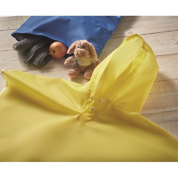 Obrázky: Žlutá dětská pláštěnka / pončo z PEVA, Obrázek 4