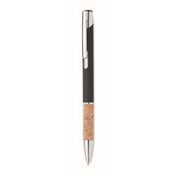 Obrázky: Hliníkové pero s korkovým úchopem, černá, MN