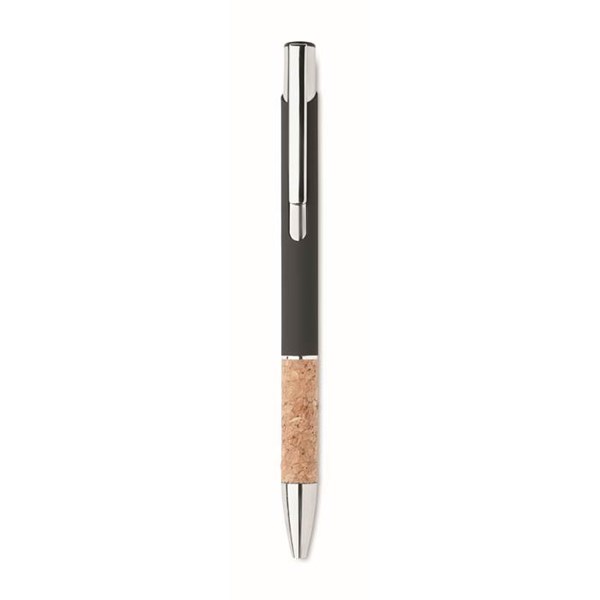 Obrázky: Hliníkové pero s korkovým úchopem, černá, MN, Obrázek 4