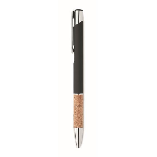 Obrázky: Hliníkové pero s korkovým úchopem, černá, MN, Obrázek 5