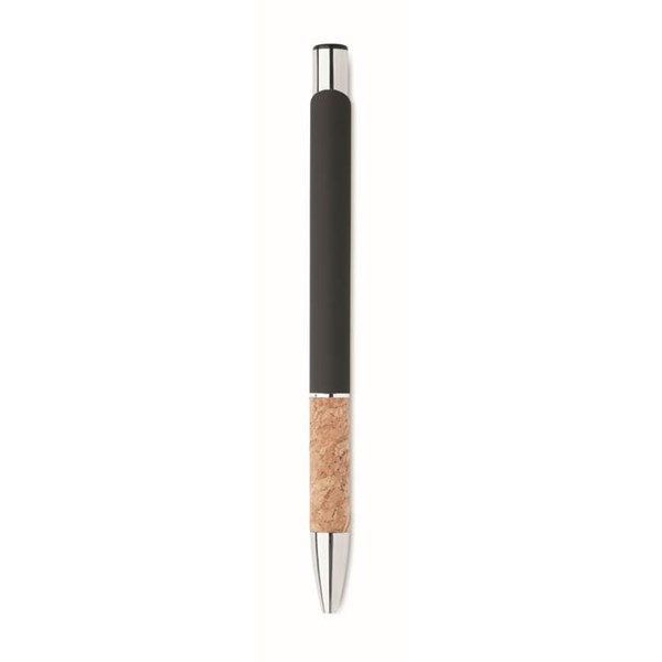 Obrázky: Hliníkové pero s korkovým úchopem, černá, MN, Obrázek 6