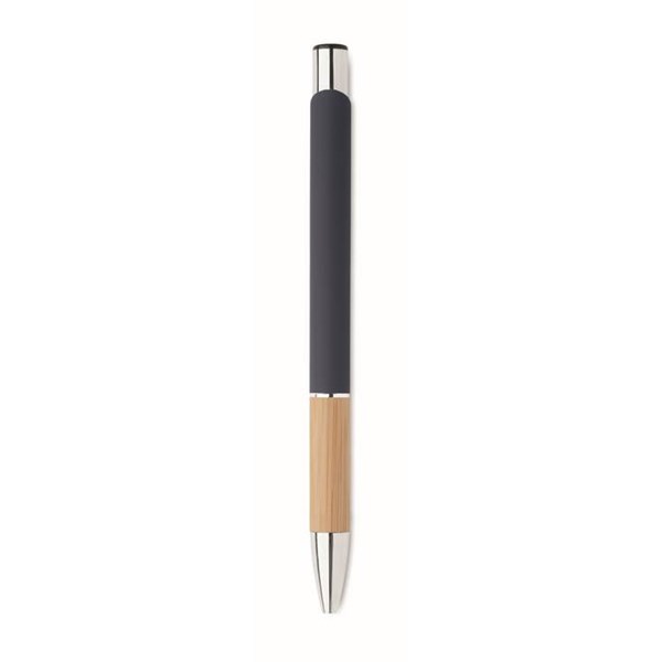 Obrázky: Hliníkové pero s bambusovým úchopem, modrá, MN, Obrázek 6