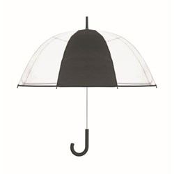 Obrázky: Průhledný mechanický deštník s černým panelem