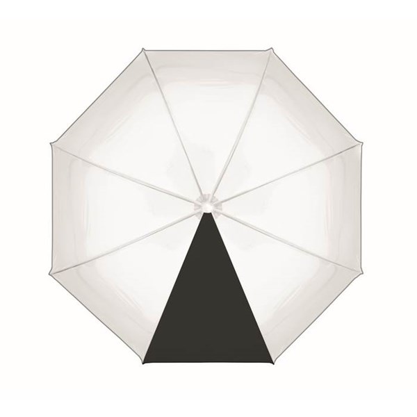 Obrázky: Průhledný mechanický deštník s černým panelem, Obrázek 3