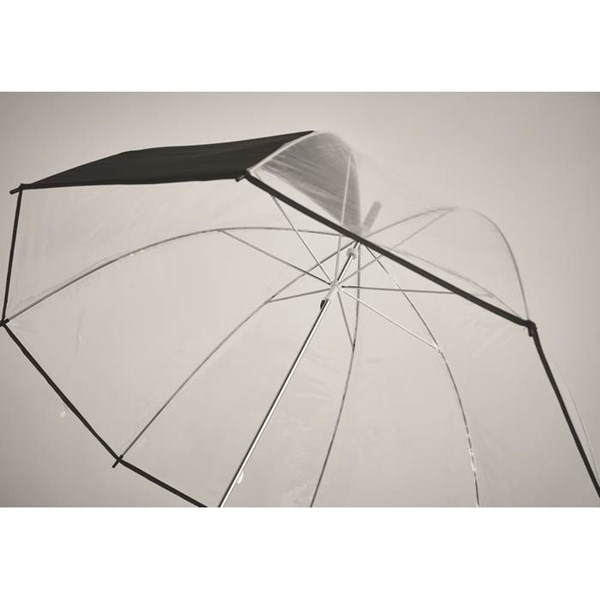 Obrázky: Průhledný mechanický deštník s černým panelem, Obrázek 5