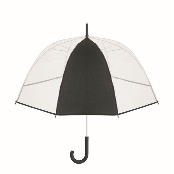 Obrázky: Průhledný mechanický deštník s černým panelem, Obrázek 6