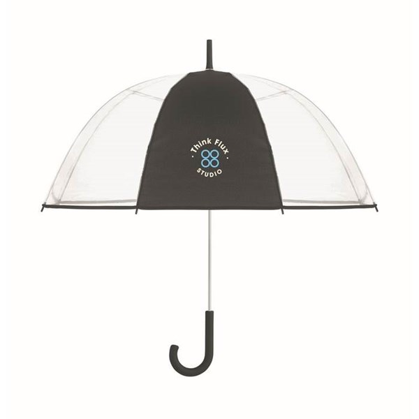 Obrázky: Průhledný mechanický deštník s černým panelem, Obrázek 7