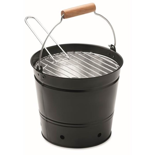 Obrázky: Přenosný grilovací kbelík s dřevěnou rukojetí, Obrázek 2