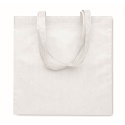 Obrázky: Bílá taška z netkané textilie RPET, dlouhé d.