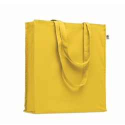 Obrázky: Žlutá nákupní taška 220g, bio BA, dl. držadla