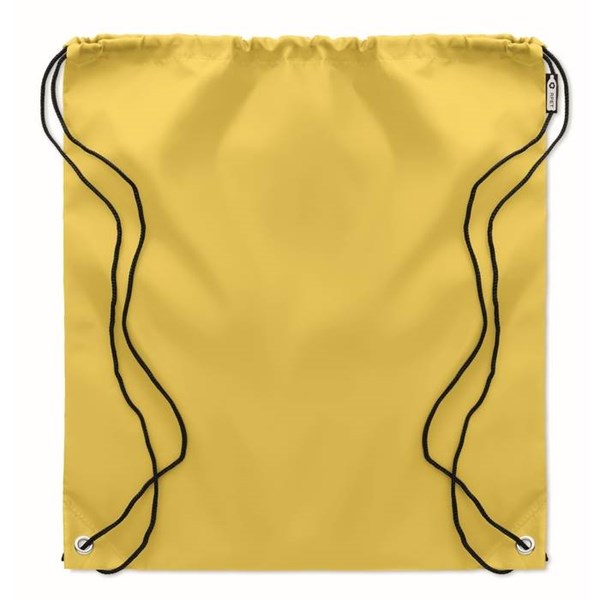 Obrázky: Žlutý batoh se šňůrkami ze 190T RPET, Obrázek 2
