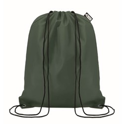 Obrázky: Tm. zelený batoh se šňůrkami ze 190T RPET