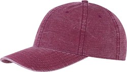 Zobrazit detaily pro Šestidílná čepice ze seprané džínoviny, červená Obrázky: Šestidílná čepice ze seprané džínoviny, červená