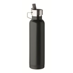 Zobrazit detaily pro Láhev s dvojitou stěnou 660 ml s pítkem, černá Obrázky: Láhev s dvojitou stěnou 660 ml s pítkem, černá