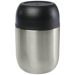 Zobrazit detaily pro Dvouplášťová dóza na svačinu 480ml, stříbrno/černá Obrázky: Dvouplášťová dóza na svačinu 480ml, stříbrno/černá