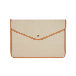 Zobrazit detaily pro Plátěný polstrovaný obal na 16" notebook, béžová Obrázky: Plátěný polstrovaný obal na 16" notebook, béžová