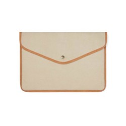 Zobrazit detaily pro Plátěný polstrovaný obal na 14" notebook, béžová Obrázky: Plátěný polstrovaný obal na 14" notebook, béžová