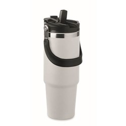 Zobrazit detaily pro Bílý dvoustěnný hrnek 850 ml s vnitřním brčkem Obrázky: Bílý dvoustěnný hrnek 850 ml s vnitřním brčkem