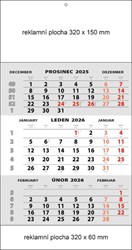 Zobrazit detaily pro Tříměsíční nástěnný kalendář šedý STANDARD Obrázky: Tříměsíční nástěnný kalendář šedý STANDARD