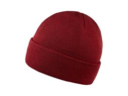 Zobrazit detaily pro Zimní dvojitá akryl.pletená čepice s lemem vínová Obrázky: Zimní dvojitá akryl.pletená čepice s lemem vínová