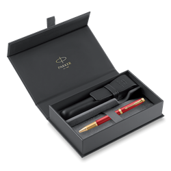 Zobrazit detaily pro RB PARKER IM Premium Red GT + černé kožené pouzdro Obrázky: RB PARKER IM Premium Red GT + černé kožené pouzdro