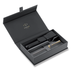 Zobrazit detaily pro PP PARKER Sonnet Core Grey GT + černé kož. pouzdro Obrázky: PP PARKER Sonnet Core Grey GT + černé kož. pouzdro