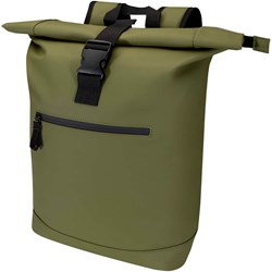 Zobrazit detaily pro Rolovací GRS batoh 15", 18L z PU kůže, lesní zelená Obrázky: Rolovací GRS batoh 15", 18L z PU kůže, lesní zelená